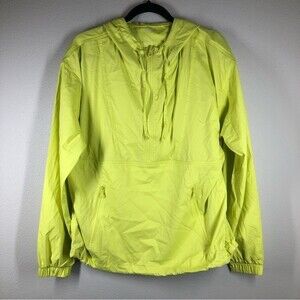 Girlfriend Collective Men’s Neon Half-Zip Huddle Windbreaker Jacket Size 3 XS